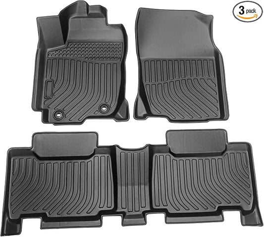 All Weather Rubber Car Floor Mats Compatible with 2013-2018 Toyota RAV4 TPE Rubber Full Set Includes 1st 2nd Row Front Floor Mat(for 2013-2018 Toyota RAV4)
