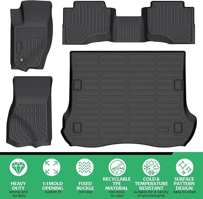 Floor Mats & Cargo Liner for Jeep Grand Cherokee 2005-2010, Grand Cherokee WK Laredo, Limited, Summit All Weather Floor Liners, 2005 Jeep Grand Cherokee Accessories, TPE Duty Waterproof Trunk Liners