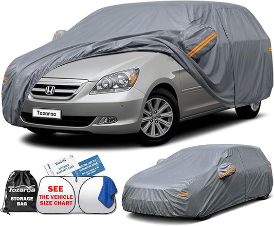 Hatchback Cover Waterproof All-Weather,Outdoor Full Exterior Car Covers Custom Fit for VW Golf,Honda Odyssey,Toyota Prius Sienna,Dodge Caravan,Lancer,Volvo V40 etc Size H2(See Size Chart)