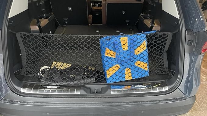 Trunk Organizer Cargo Net for Toyota Grand Highlander 2024–2026 – Envelope Style Cargo Net for SUV–Premium Mesh Car Trunk Organizer Vehicle Carrier Storage–Compatible with Grand Highlander