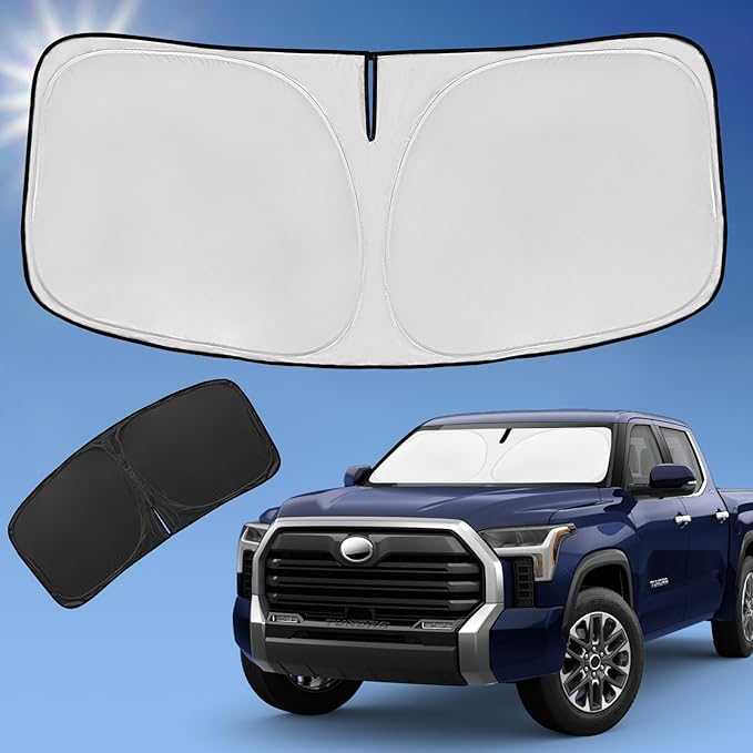 for Toyota Tundra 2022-2026 Sun Shade Windshield Shade Cover | 4-Layer Front Window Shade, Custom Fit Tundra Truck SR5 TRD Pro 240T Sun Visor Blocks UV
