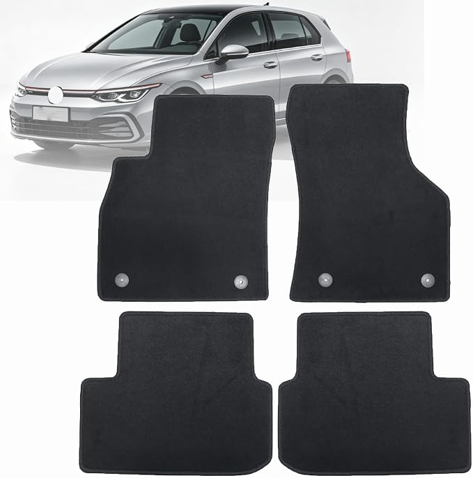 GXARTS Car Waterproof Floor Mats Carpet Full Set Fit for Volkswagen Golf 8 2020 2021 2022 2023 2024 2025 2026 | All-Weather Protect, Non-Slip Backing Automobile Floor Liner Accessories
