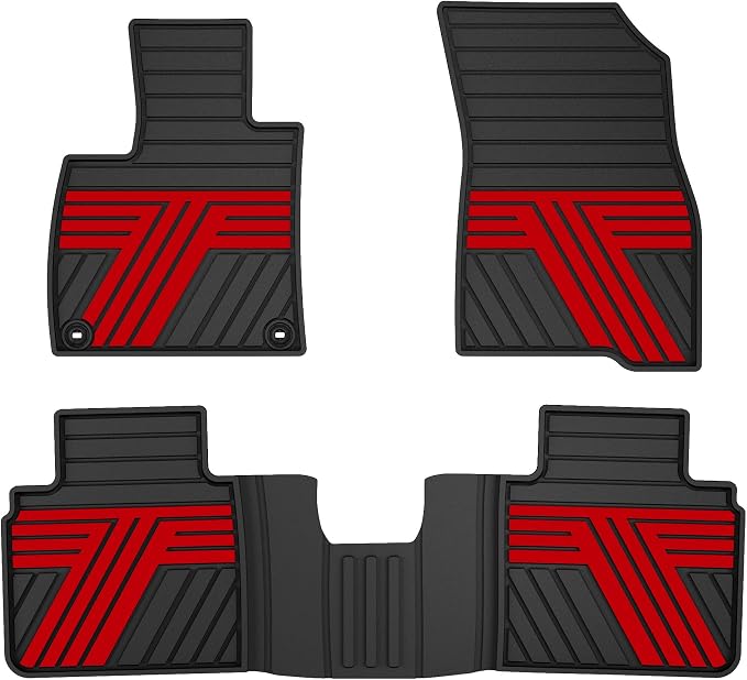Floor Mats Fit for Honda Accord Sedan 2026 2025 2024 2023 (Gasoline & Hybrid), All Weather Protection Custom Fit Anti-Slip Floor Liners,1st & 2nd Row, Black & Red
