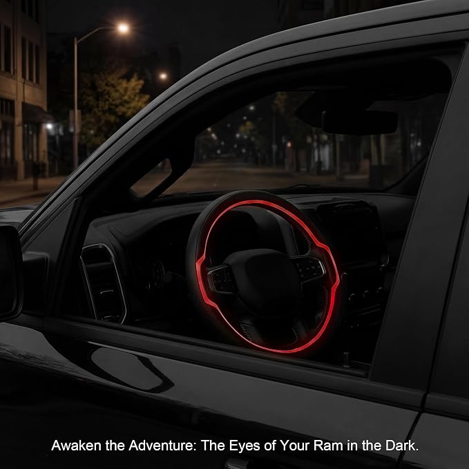 West Llama Glow in The Dark Steering Wheel Cover, Microfiber Leather with Anti-Slip Grip, Universal Fit 15.5-16 Inch Large Steering Wheels for Men Women (White+Red-Large Size)
