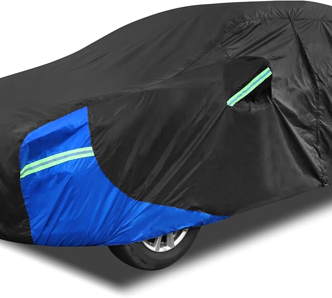 X AUTOHAUX YL SUV Car Cover Waterproof Snowproof All Weather for Car Outdoor Full Car Cover Rain Sun Protection Universal Fit for SUV 182"-190"