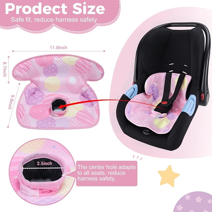 Piddle Pad Waterproof Car Seat Protector for Potty Training – Flat, Padding-Free Machine Washable Seat Cover for Spills & Potty Accidents – for Car Seat, Stroller, High Chair (Pink, 2PC)