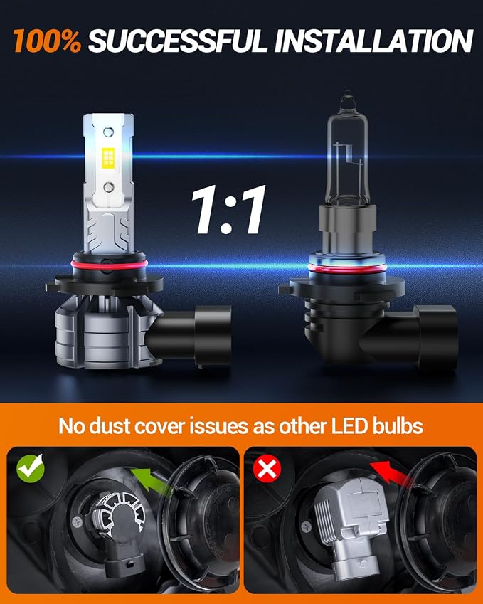 SEALIGHT H13 + H10 for Ford F150 2004-2014, Ford F250 2005-2020 F350, for Dodge Dakota 2005-2009, H13 H10 LED Light Bulbs Combo, 62,000LM 9008 9145 Fog Lights LED Bulb, Pack of 4