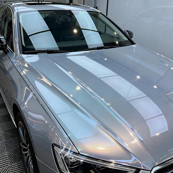 7.5 Mil TPU Clear PPF for Cars, 5X5ft，High Gloss Self-Healing Anti-Yellowing Automotive Wrap, Easy Install Roll for DIY