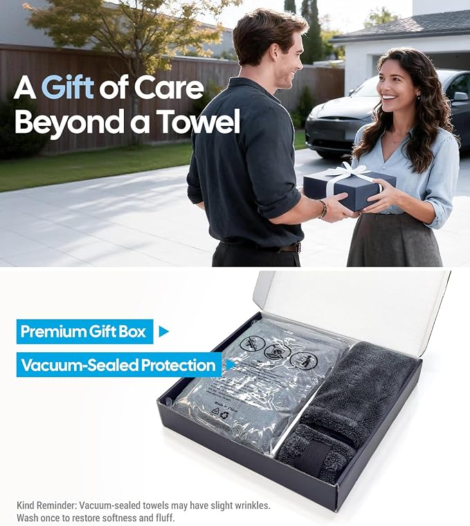 Wigoo Microfiber Car Drying Towel for Detailing, Cars, SUV, Truck (3 Sizes) | 1300 GSM, 36" x 24", Ultra-Absorbent, Streak-Free, Dual-Sided Edgeless Cleaning Towels with Twisted Loop