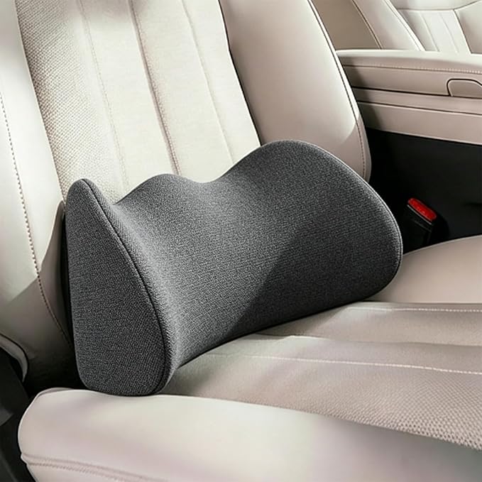 Lumbar Support Pillow for Car, Ergonomic Memory Foam Lumbar Pillow with Breathable Removable Washable Cover fit Car,Office Chair, Back Support for Relaxing & Comfort