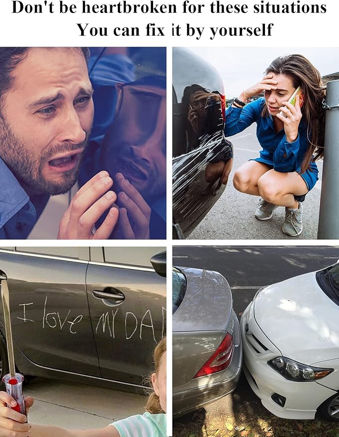 SYOAUTO Gray Car Touch Up Paint Auto Touch Up Paint 0.4 oz Gray Automotive Scratch Repair Pen Brush and Tip 2 in 1