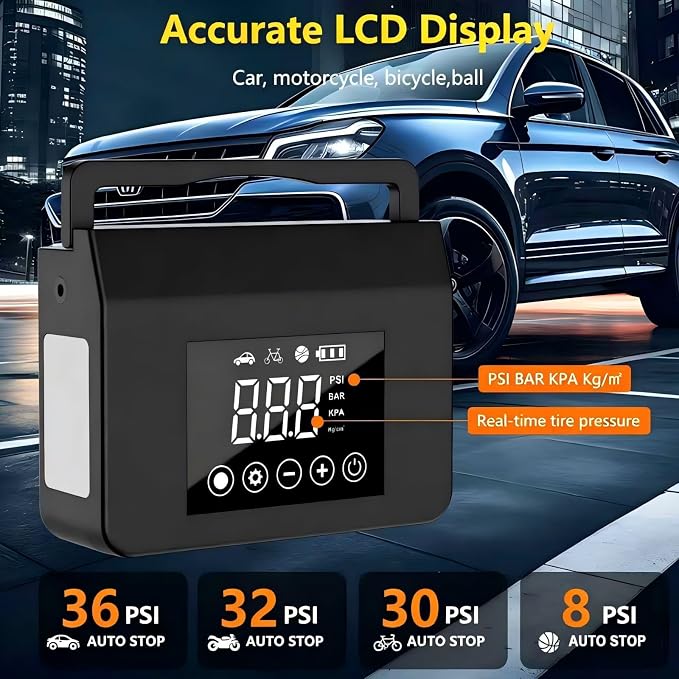 Eleacc Portable Jump Starter with Air Compressor, 4000A 12V Car Battery Jump Starter(All Gas/8.0L Diesel), Jump Box with 150PSI Auto-Shutoff Tire Inflator, 15000mAh Power Bank, LED&Type-C Fast Charge