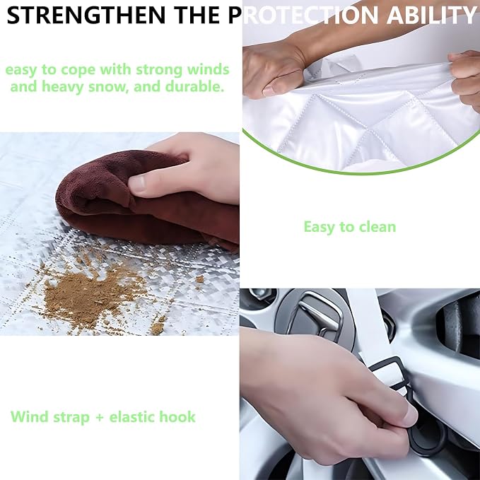 Padded Car Covers for Hail, Hail Protector Car Cover SUV, Car Cover Hail Protection Padded, Durable Half Hail Blanket for Sedan/SUV