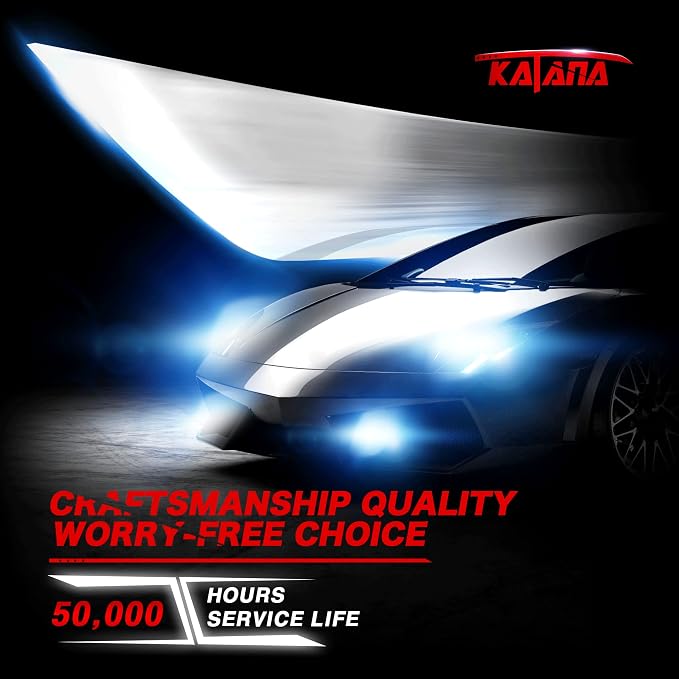 Katana Fog Light Bulb 400% Brightness 6500K Plug and Play of 2 | H11 Bulbs,Cooling Fan,1:1 Size