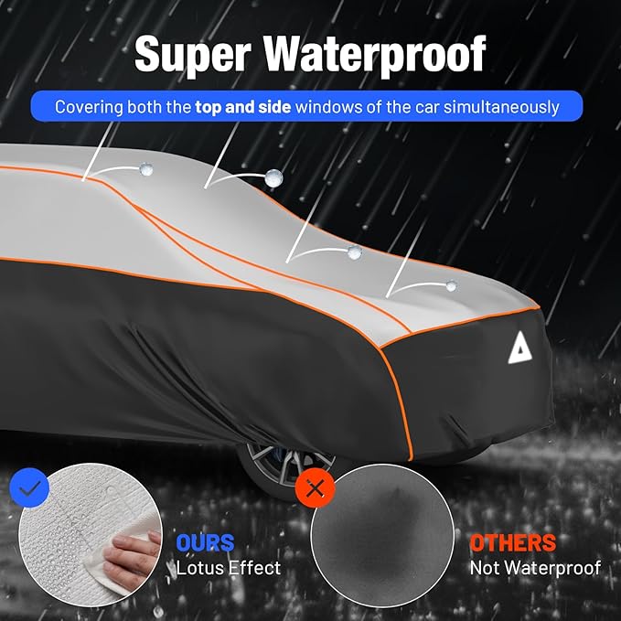 Favoto Hail Protector Car Cover Waterproof SUV Car Cover | Hail Snow Rain Protection Padded Outdoor Heavy Duty with Reflective Strips Full Exterior Cover Fit for SUVs up to 198"