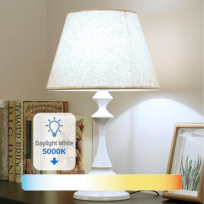 TJOY 12 Pack A19 LED Light Bulbs, 60 Watt Equivalent LED Bulb, Efficient 9W, Daylight 5000K, E26 Standard Base, Bright White Lightbulb, Non Dimmable, Energy Saving, 800LM, 80 CRI, 120V, UL Listed