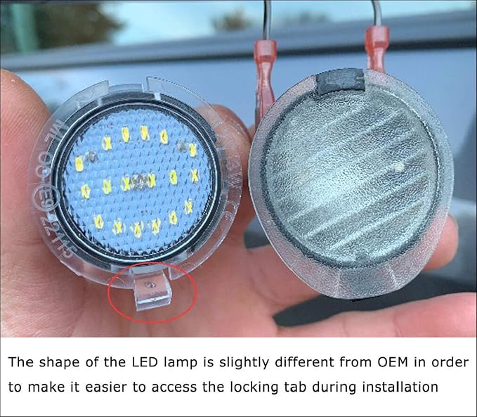 iJDMTOY Aqua Ice Blue 18-SMD Full LED Under Side Mirror Puddle Lights Compatible with Toyota 2007-2021 Tundra Sequoia