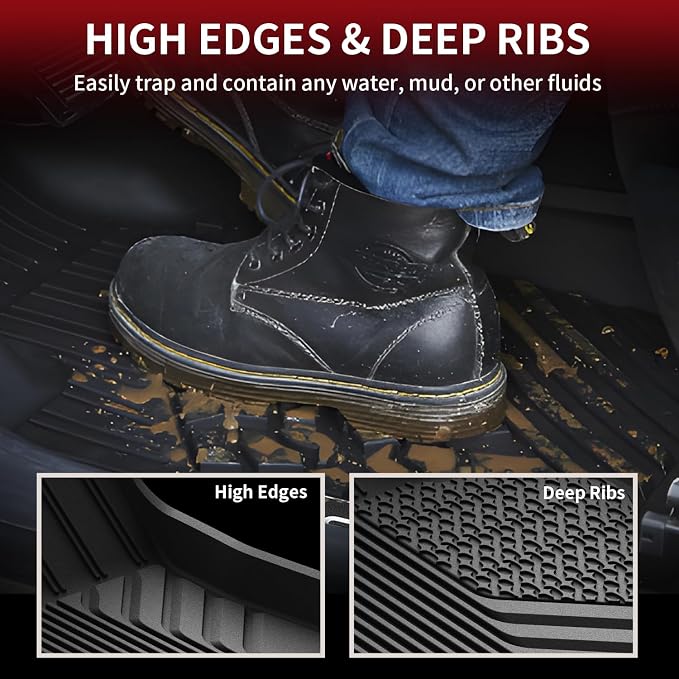 LASFIT Floor Mats & Cargo Mat Fit for Subaru Crosstrek & Impreza 2026 2025 2024, All Weather TPE Custom Fit Easy Clean Durable Floor Liners for Crosstrek & Impreza 2024-2026 Car Mats & Trunk Liner