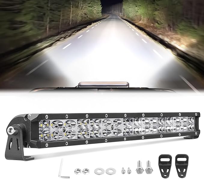 18 Inch LED Light Bar 18000LM Slim Spot Flood Combo Beam Off Road Driving LED Bumper Light for Truck UTV ATV SUV
