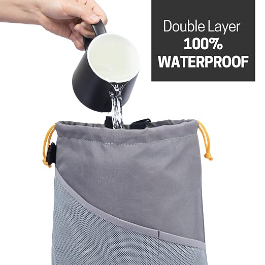 GNEGNI 2PCS Hanging Car Garbage Can - Waterproof Leakproof Trash Bag | Car Trash Can with Durable Leakproof Lining, Keeps Vehicle Clean and Neat