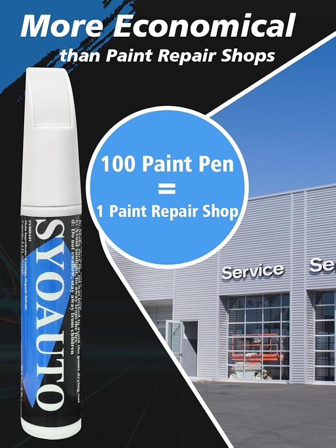 SYOAUTO White Touch Up Paint for Cars White Car Touch up Paint Auto Scratch Repair Pen Brush and Tip 2 in 1 Repair Pen 0.4 oz
