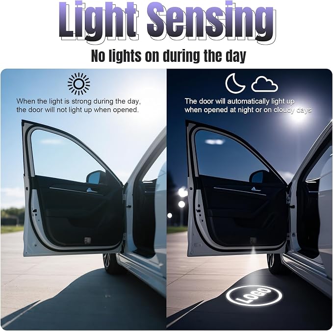 2PCS Custom Car Door Projector Lights Personalized Logo LED Car Door Step Welcome Light Customized Photo Text