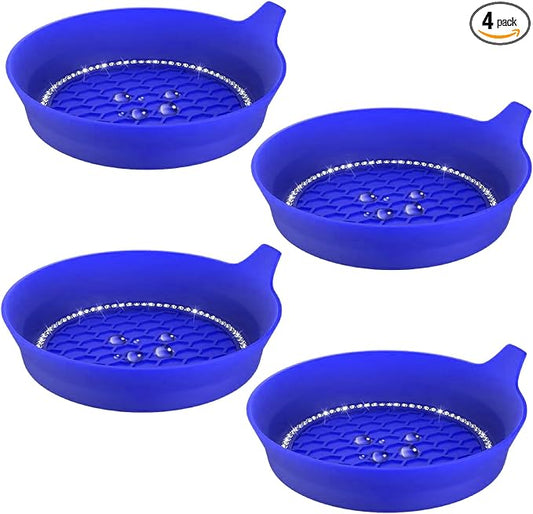 4 PCS Car Cup Coasters, Universal Cup Holder Coaster for Car Accessories, Bling CupHolders Insert for Women Non-Slip Silicone Car Cup Holder Coasters