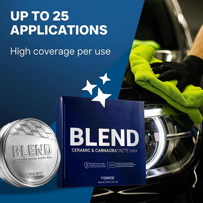 Vonixx Blend Ceramic & Carnauba Paste Wax 3.4 oz (100 mL) - Up to 7 months of durability