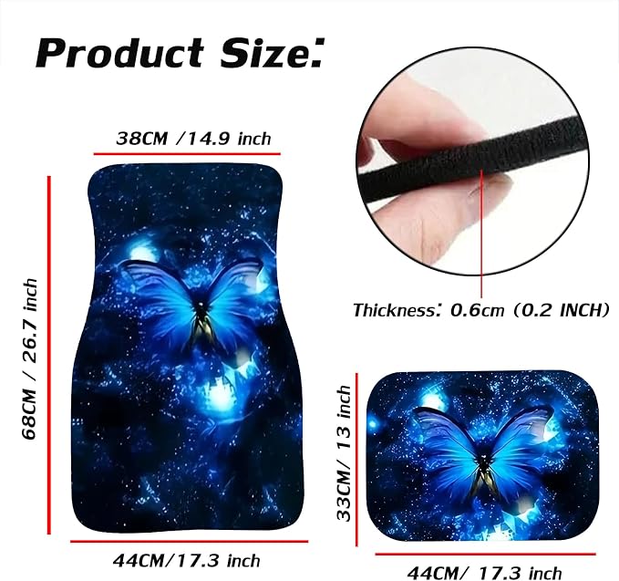 Car Floor Mats Non-Slip Automotive Floor Mats All-Weather Front Rear Car Floor Foot Mat Sets of 4 Pieces Foot Mats Rugs Carpet for Car Trucks SUV Sedans (NO.78)