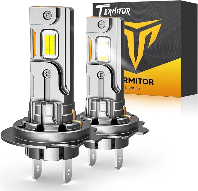 Termitor Latest H7 Light Bulb, H7 Halogen for Off-road | 90,000 LM, 6500K Daylight White, No Adapter Required, Easy Install, 75,000hrs+ Lifespan, IP68, 1:1 size, Pack of 2