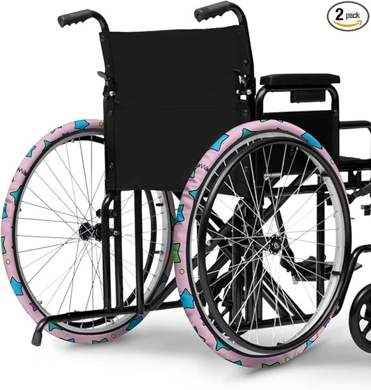 Star Wheelchair Decorations Holiday Neoprene Wheelchair Wheel Covers Comfortable Accessories Tyre Covers