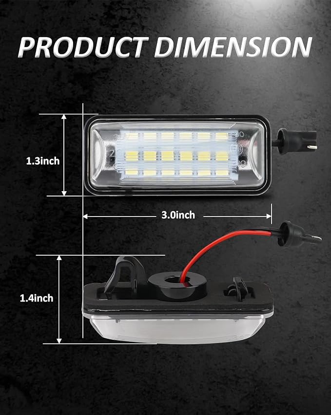 Bestview LED License Plate Light Tag Lamp Assembly - Tag Light Compatible with Subaru Impreza WRX STI XV Crosstrek BRZ Legacy Ascent Outback Forester Scion FR-S Toyota 86, 6000K White Pack of 2