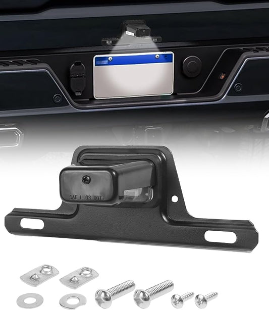 bylikeho License Plate Light,License Plate Holder,Car Accessories 12V LED License Plate Light,License Tag Light License Plate Bracket with Light,Tail Light Assemblies for Trailer,Truck,RV,Boat,UTV,ATV