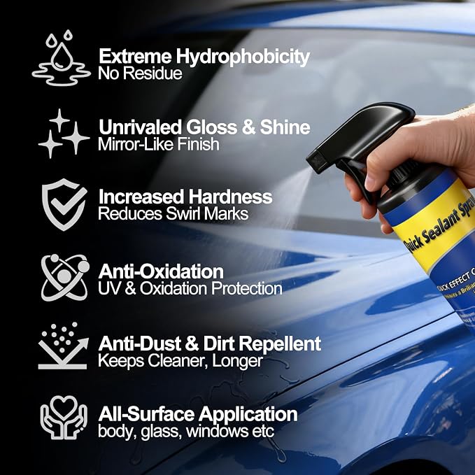 500ML Ceramic Coating for Cars: Quick Effect Coating Agent for Car Motorcycles Trucks & RVs - Extreme Hydrophobic Water Beading & Deep Gloss Shine for Long-Lasting Polish Spray Wax（2pack） | Nano Spray Wax Extreme Hydrophobic Water Beading & Deep Gloss ...