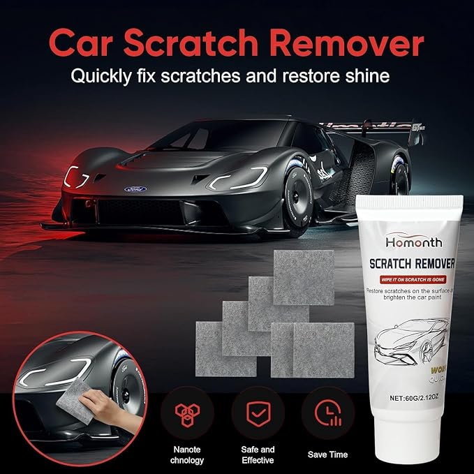 Nanopolix Scratch Remover for Vehicles - 2026 Upgrade Car Cloth Scratch Remover, Quick Fix Removal Paste for Deep Scratch Repair, All Paint Colors Polishing Kit