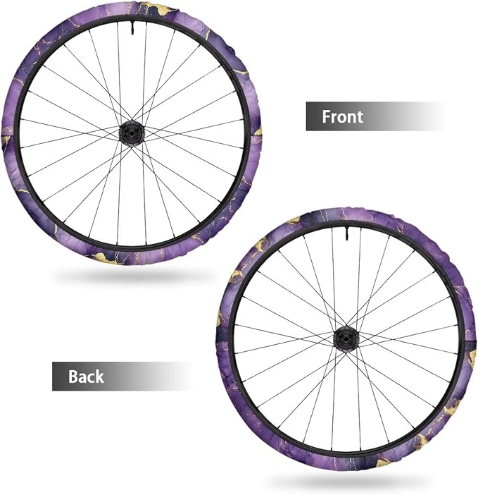 Purple Marble Wheelchair Accessories for Seniors 2 Pack Wheelchair Wheel Covers to Protect Floors Carpets