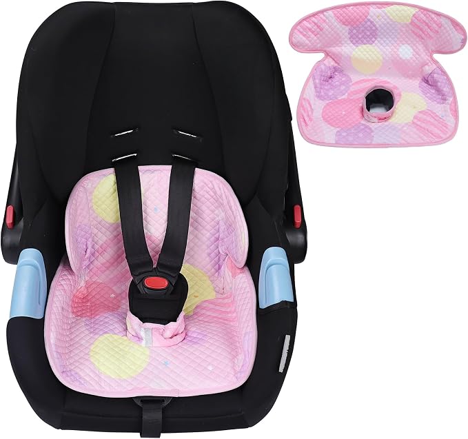 Piddle Pad Car Seat Liner, Waterproof Soft Car Seat Protector for Potty Training, Travel-Friendly Baby Toddler Carseat Cover, Machine Washable Liner for Spills, Potty Accidents (Pink)