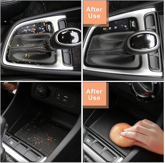 TICARVE Cleaning Gel for Car Interior Cleaner Cleaning Tools Upgrade Orange | Car Interior Keyboard Dust Cleaner Putty, Auto Detailing Tools, Tiny Crevices Cleaning Slime, Reusable Dust Cleaning Gel