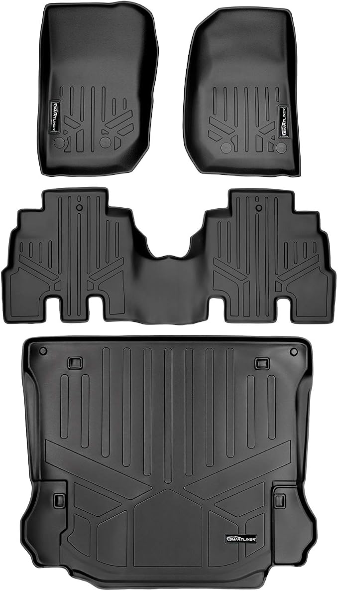 MAXLINER Floor Mats and Cargo Liner Black for 2014 Jeep Wrangler Unlimited