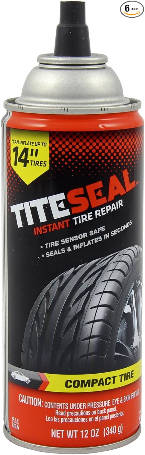 TITESEAL by GUNK M1114/6-6PK Instant Tire Repair for Compact Tire - 12 oz., (Case of 6)