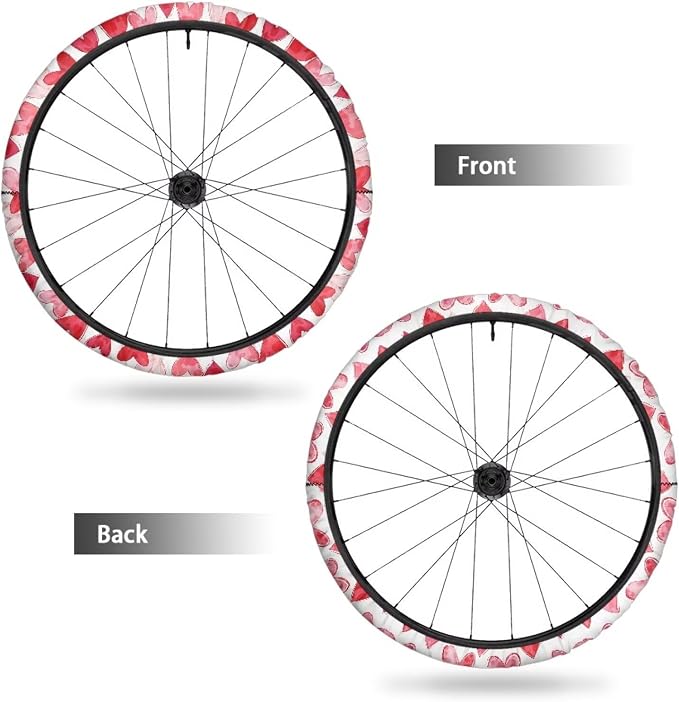 Love Heart Wheelchair Decorations Valentine's Day Neoprene Wheelchair Wheel Covers Comfortable Accessories Tyre Covers