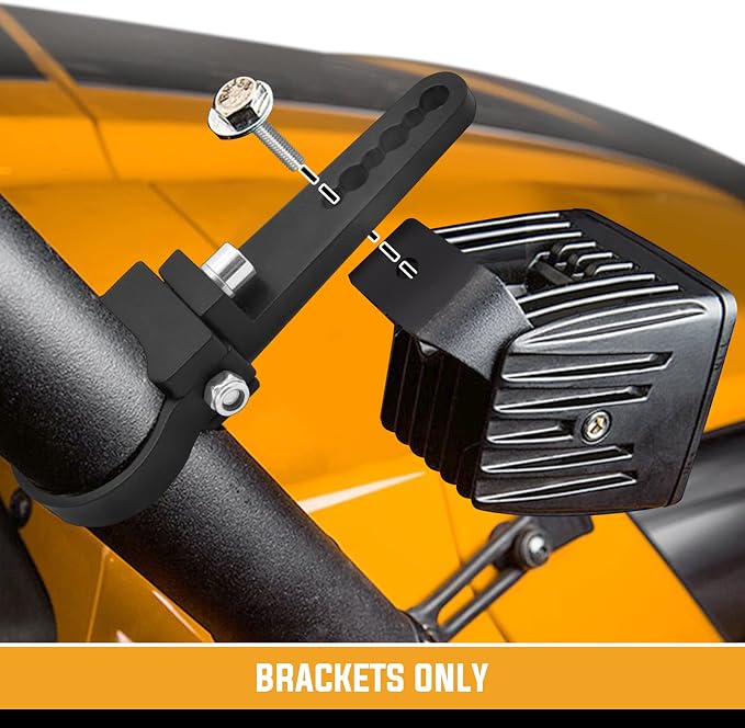 Wsays 1.75'' Custom Side Roll Cage Bull Bar Clamps LED Light Mount Bracket Compatible with Ranger RZR Ace General Fit Arctic Cat YXZ Teryx ATV UTV