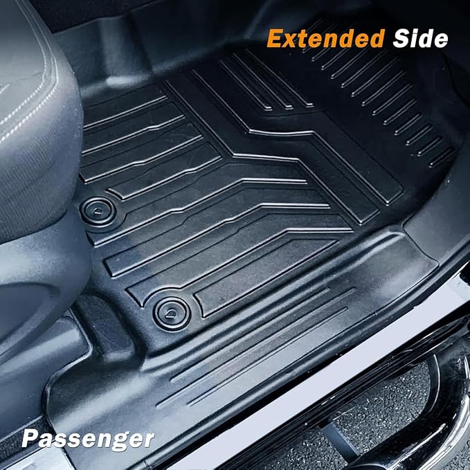 KUST Floor Mats for 2012-2016 Ford F250 F350 F450 Super Duty Crew Cab, TPE Rubber All Weather Floor Liners for F250 Accessories Car Mats Front Rear 2 Rows Set High Edge