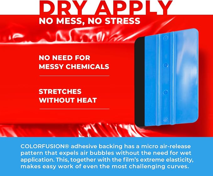 ColorFusion PPF by VViViD, Gloss Ultra Red Dry Apply PPF Vinyl Car Wrap Roll 6ft x 5ft