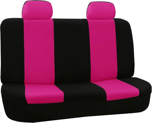 FH Group Car Seat Cover Rear Seat Cover for Back Seat Cloth - Universal Fit for Cars with Solid Bench, Pink Car Seat Protector for Dogs and Kids, Car Interior Accessories for SUV, Sedan and Van