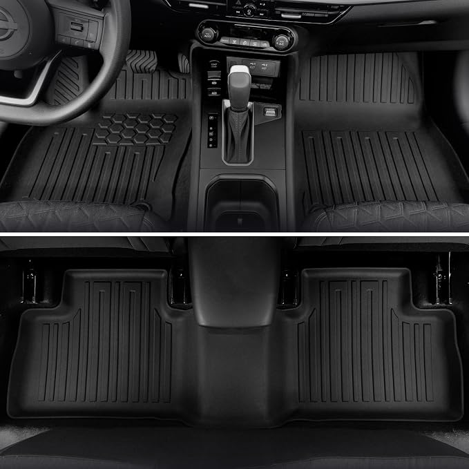 Floor Mats for Nissan Kicks 2025-2026, All Weather Floor Mats Trunk Cargo Liner and Door Sill Guards Accessories, Full Coverage Set (Fit for FWD/AWD)