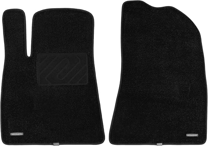WENNEBIRD Front Carpet Floor Mats for Tesla Model 3 2017-2023, 2Pc | Not for Highland, 0.6-Inch Ultra-Thick Plush Carpet, Noise-Reducing Comfort, Waterproof TPE Layer, Anti-Slip Backing