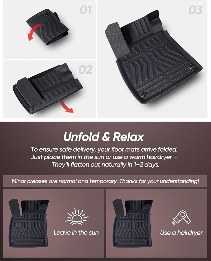 Floor Mats for Honda Accord 2022 2021 2020 2019 2018 Car Accessories 5 Seat | Sedan 10th Gen Gas & Hybrid Model Custom Fit All-Weather XPE Rubber Liners Front Rear Carpet Rug 3PCS Black Summer Bench Trip