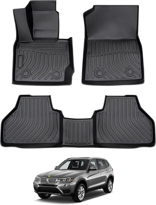 Cartist Compatible with Floor Mats BMW X3 F25 2011-2017 All Weather Floor Mat Carpet Protection TPE Odorless Heavy Duty Floor Liners