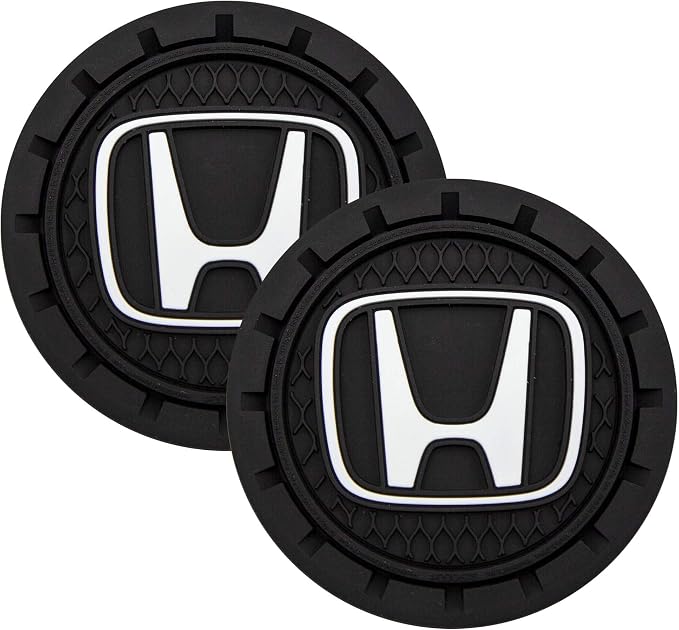 Plasticolor 000675R01 Honda Auto Car Truck SUV Cup Holder Coaster 2-Pack , black